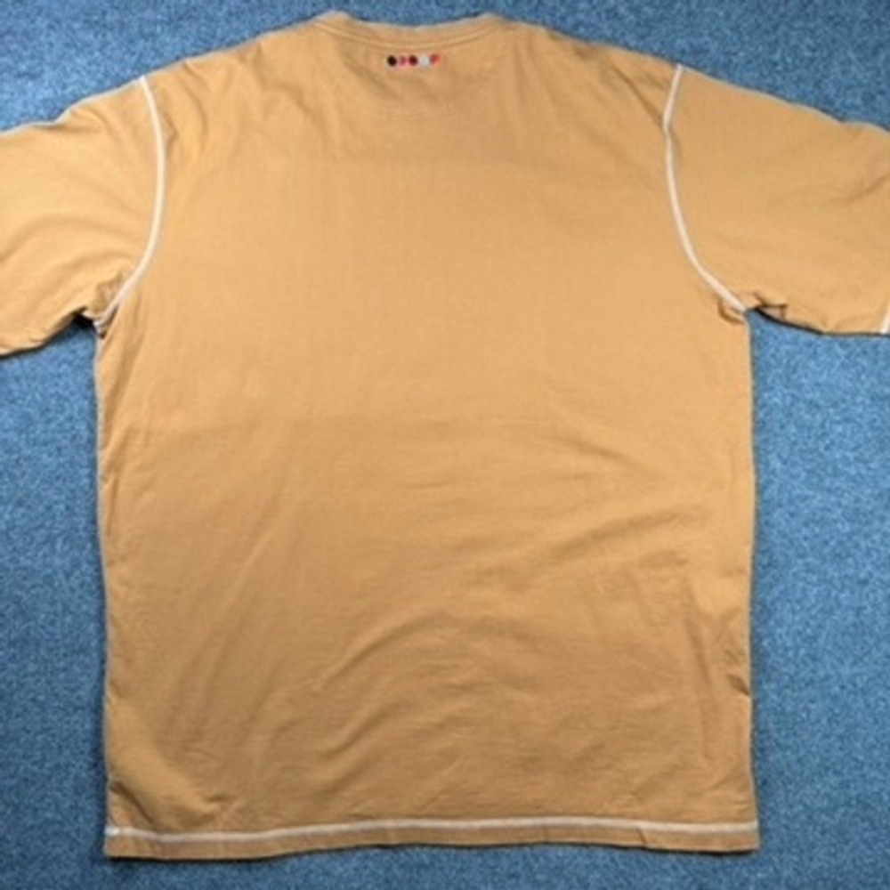 Coogi Heritage Vintage T Shirt Mens XXXL Mustard Yellow Knit Graphic SS Tee - Picture 11 of 12
